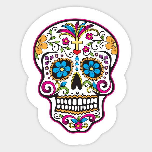 Día de Muertos Sugar Skull Sticker by BamBam